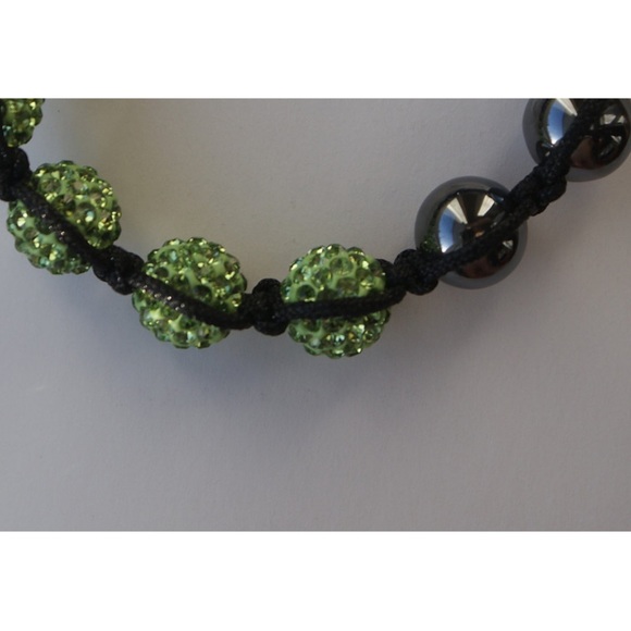 Green shamballa bracelet - Picture 2 of 2
